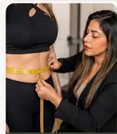 Medida da circunferência da cintura com fita métrica